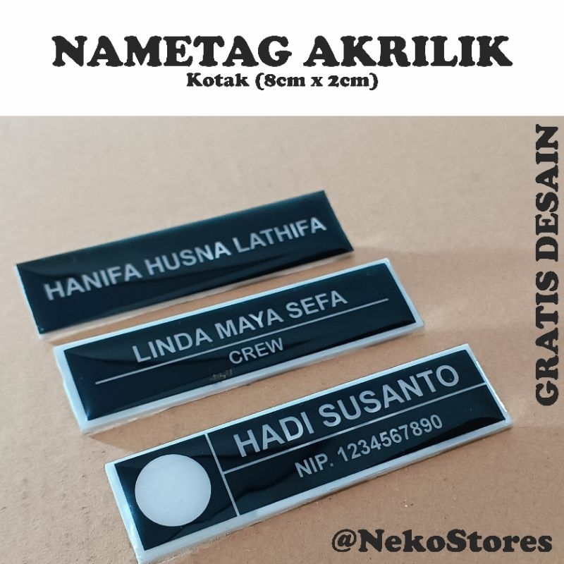 

Name tag / Nama Dada Akrilik gratis desain