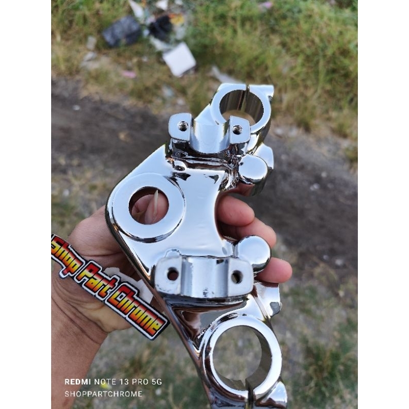 Segitiga/T atas Tiger 2000/tiger lama/Megapro hiu ori sudah crom