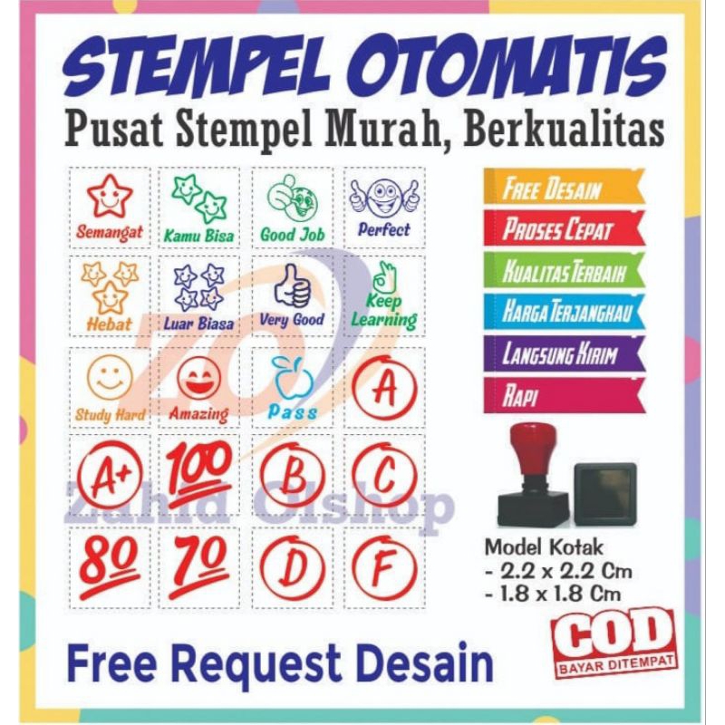 

Stempel Reward / Stempel Penilaian Guru TK / PAUD / SD /Stempel Otomatis