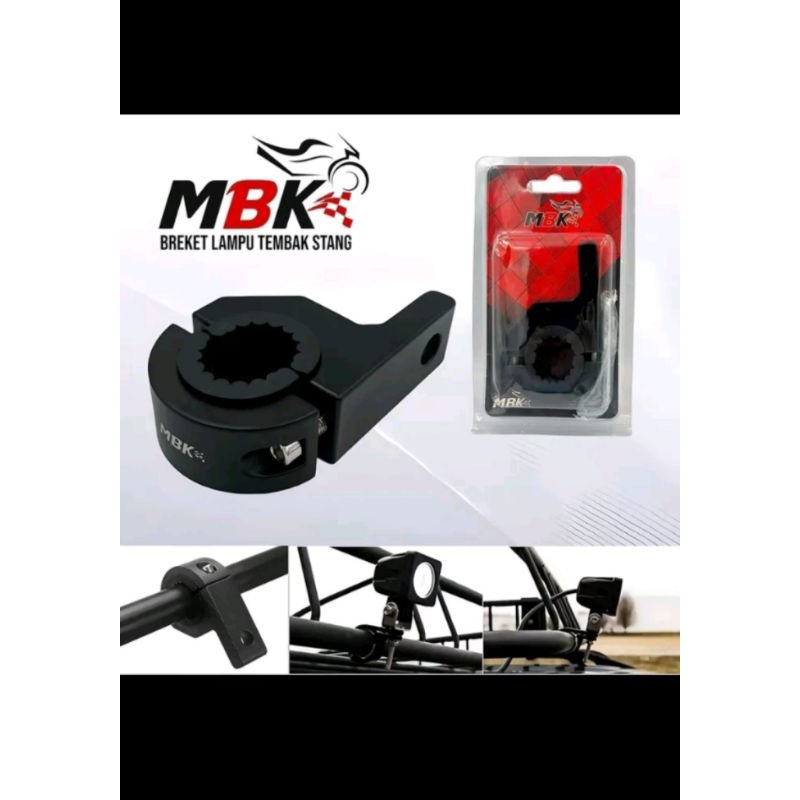 Breket lampu model stang MBK hitam breket lampu stang universal