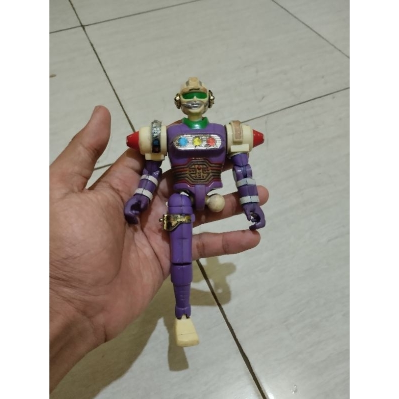 Botleg Kw Mainan Jadul Vintage Figure Signalman Blue Senturion Power Rangers Tinggi 17cm, Kondisi Mi