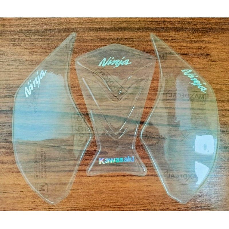 Stiker timbul protector pad Tankpad Transparan Ninja fi old 250 / Z250 Emblem Tankpad samping