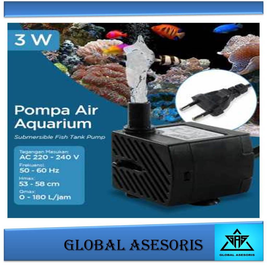 Alat Pompa Air Aquarium Celup Penyedot Air Aquarium Elektrik Pompa Air Celup Aquarium 2,5w/3w Taffho