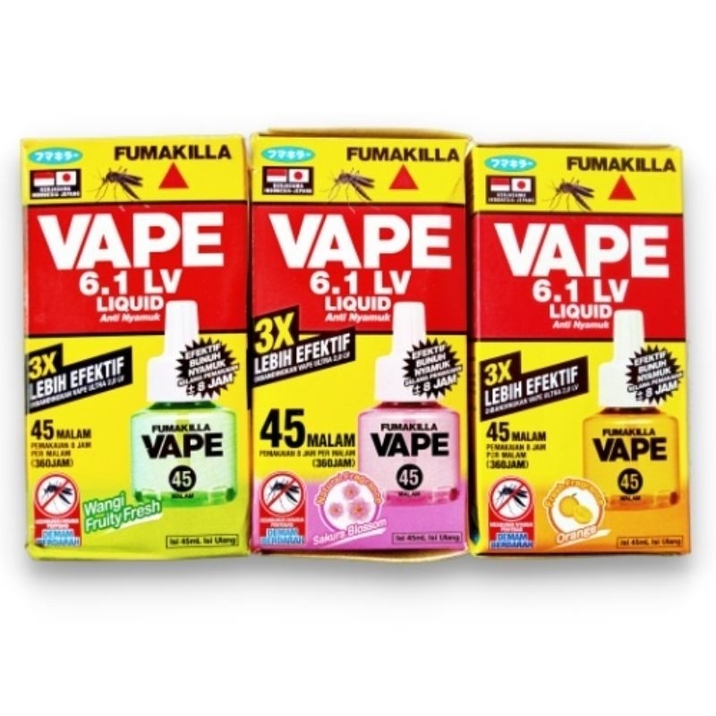 fumakilla obat nyamuk vape elektrik vape liquid Refill 45 malam
