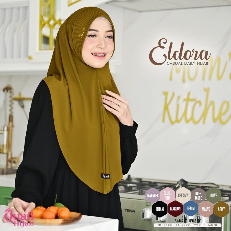 Eldora Hijab Daily Original Quail Hijab Instan Jersey original Quail Eldora Quail Hijab Instan Quail