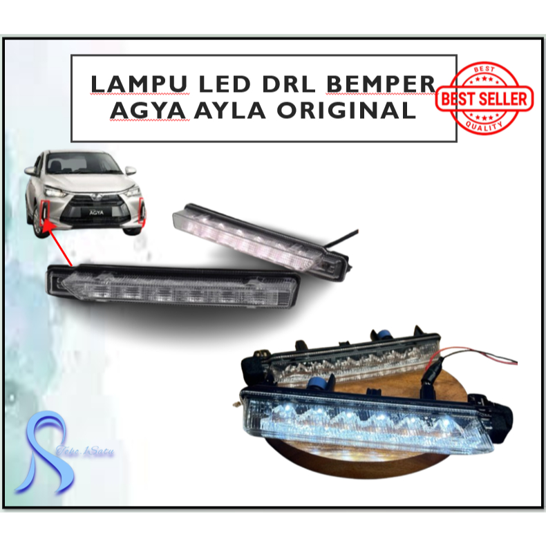 Lampu DRL Agya 2023 Original - Lampu LED Bemper Agya Ayla Original