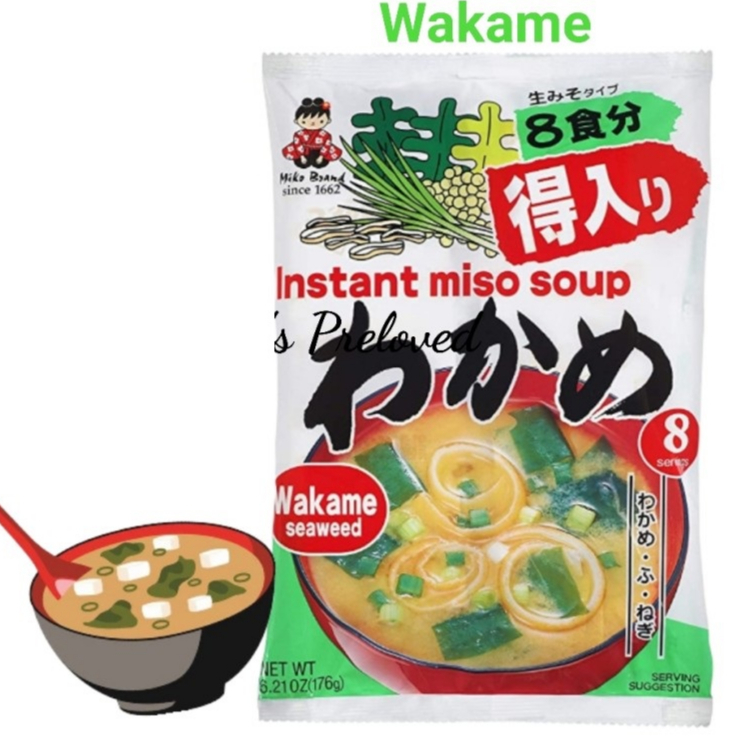 

MIYASAKA Instant Miso Soup Wakame / Sup Miso Instan Wakame Seewed 176gr