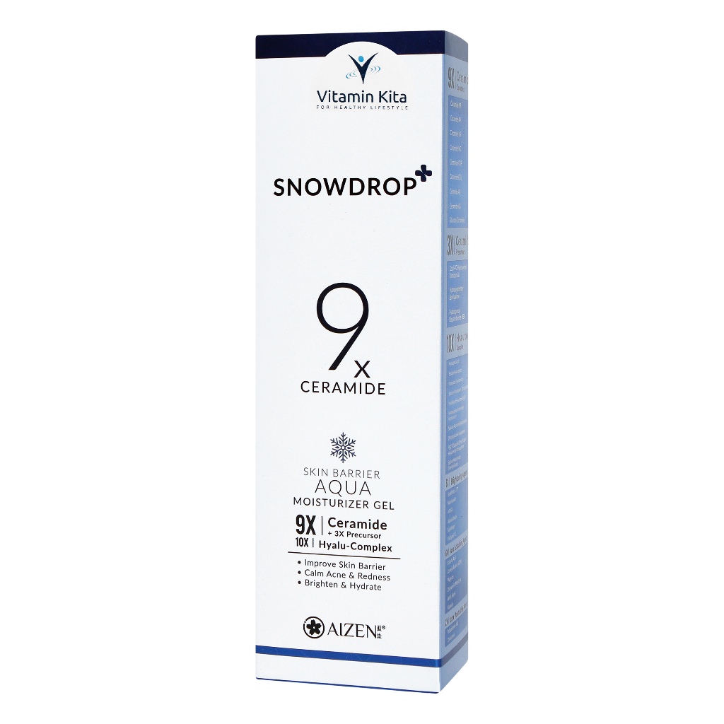 AIZEN SNOWDROP 9X CERAMIDE SKIN BARRIES AQUA MOISTURISER GEL