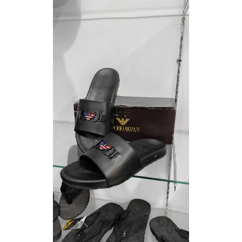 Sandal Armani import original kulit asli 100% terbaru jaminan kuat