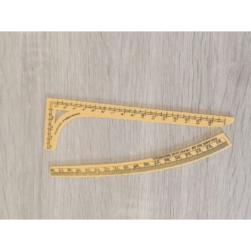 

Penggaris pola mini 1 set isi 2 penggaris mini plastik