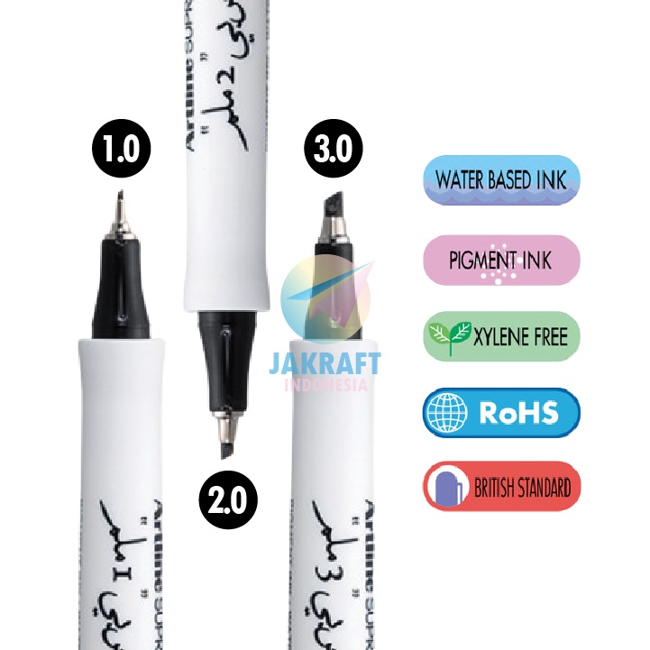 

PROMO SPESIAL 1 Pcs Pulpen Kaligrafi ARTLINE Supreme Chisel Style igraphy Pen Water Resistant Fadeproof