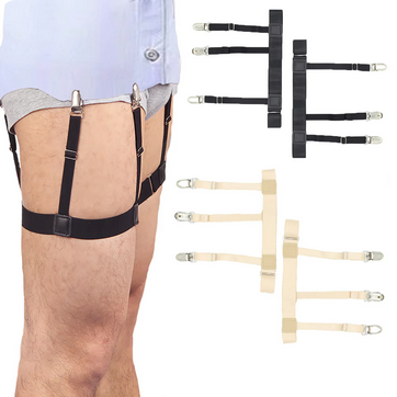 Body Belt Suspender Paha Tersembunyi untuk Kemeja, Model Invisible, Sepaket Kanan Kiri, Warna Hitam 