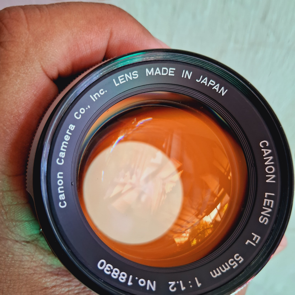 Lensa Canon FL 55mm F1.2 + Adapter FL FD To EOS RF