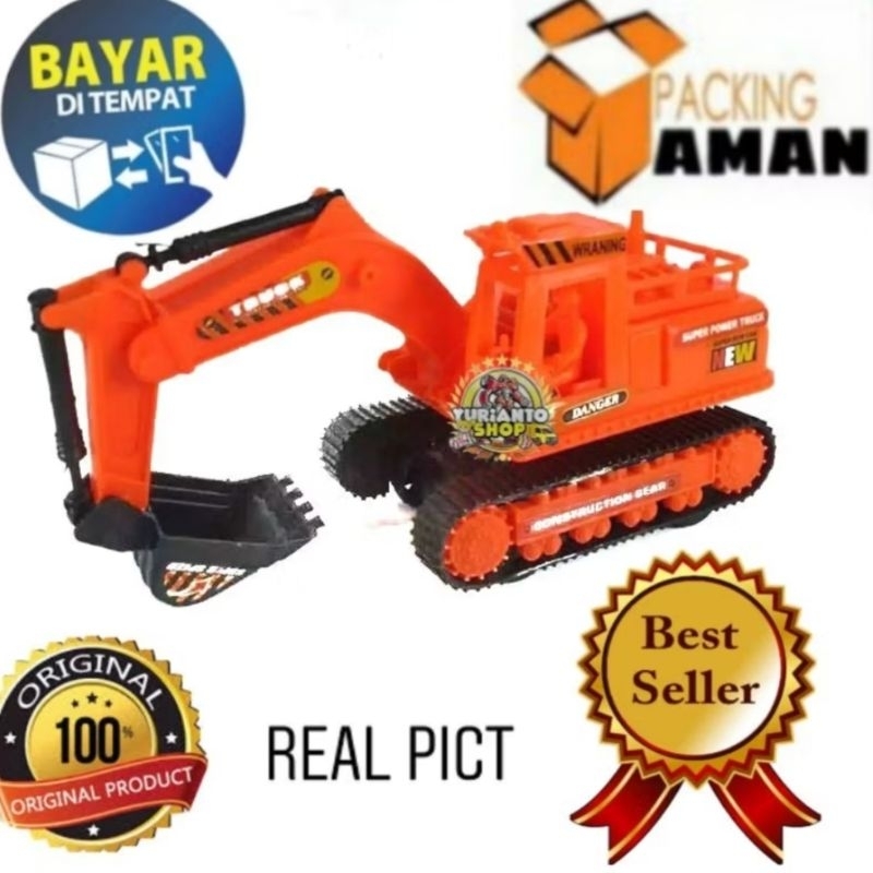 DT-9092 BEKO Excavator /mainan mobil truk ekskavator /mainan anak Topper Hiasan Dekorasi Kue Ultah B