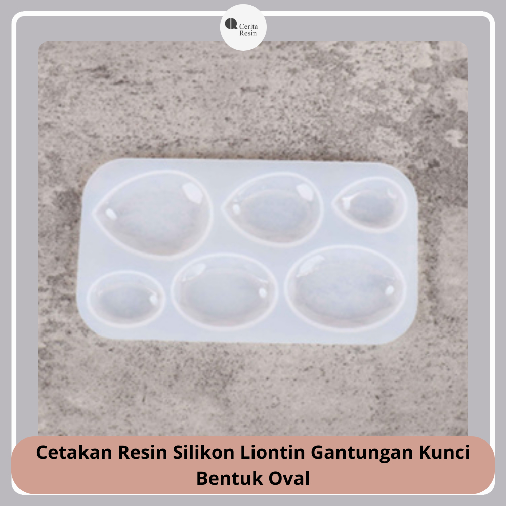 CERITA RESIN - Molding Cetakan Silikon Resin Liontin Oval