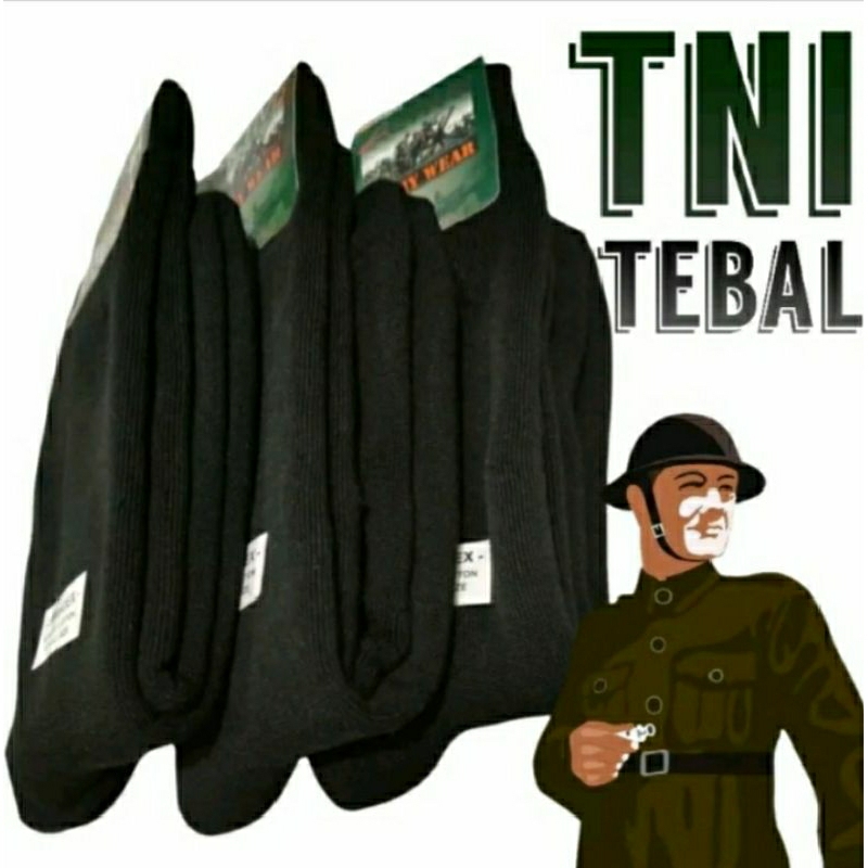 Kaos Kaki PDL Hitam Tebal/ Kaos Kaki Hitam Polos Panjang/Kaos Kaki TNI-POLRI-Satpol PP-Satpam