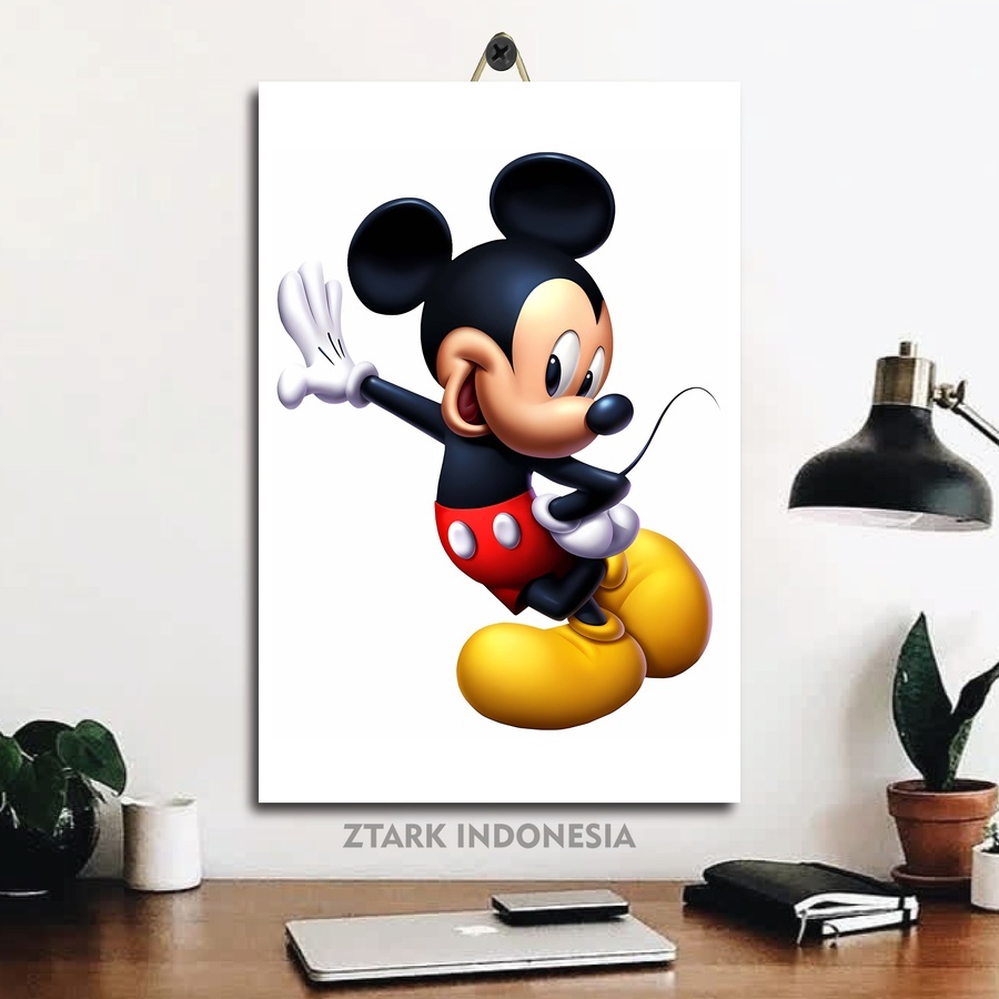 Poster Dinding Animasi Wallpaper Mickey Mouse 3D | Ztark Indonesia | Pajangan Dinding |YQC/KV31I