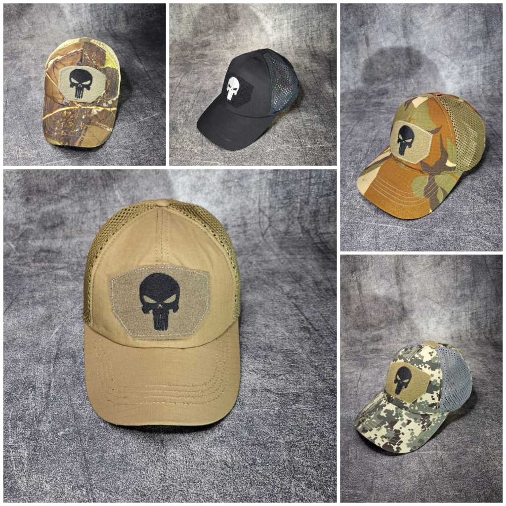 topi punisher camo - topi punisher jaring - topi Velcro Punisher