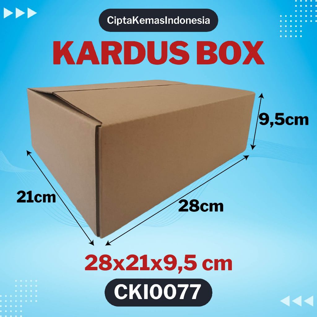 

Kardus Box Die Cut 28x21x9,5 cm Dus Packing Packaging Polos