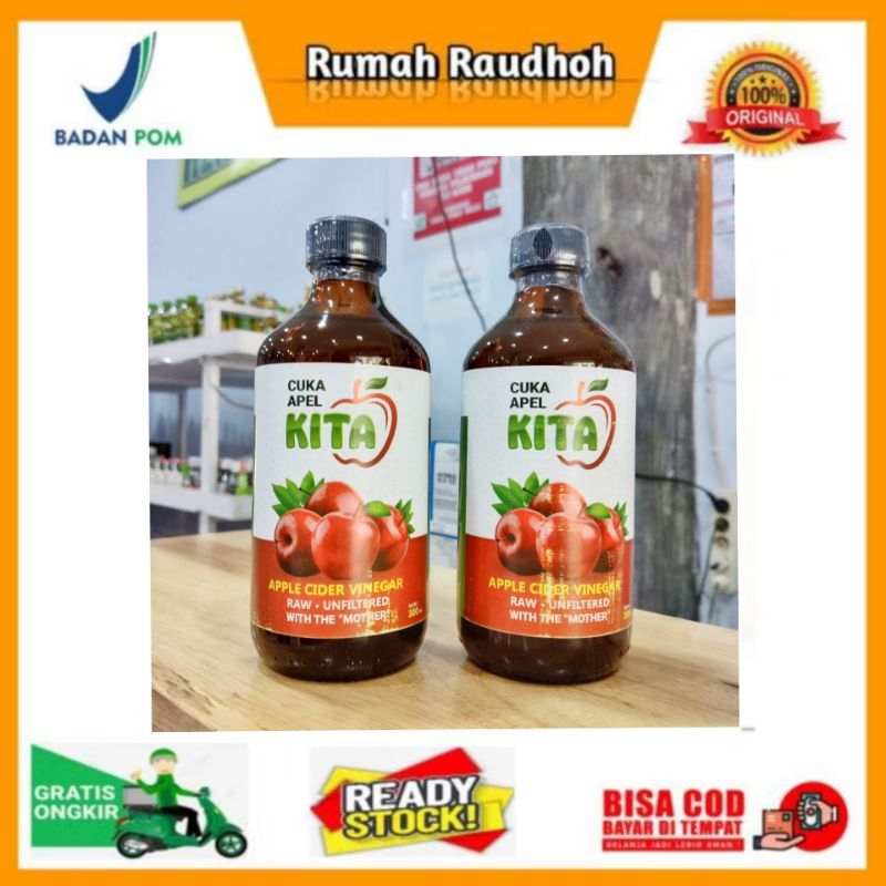 

CUKA APEL KITA ORGANIC APPLE CIDER VINEGAR ORIGINAL 100% ISI 300 ML