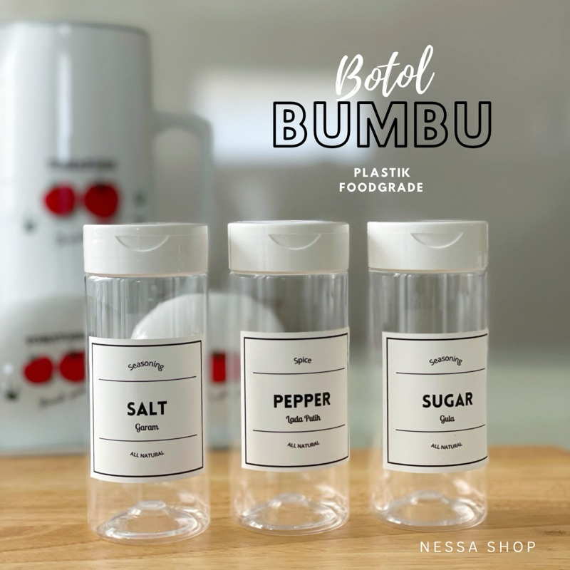 

Botol Bumbu Minimalis White (Free Stiker)