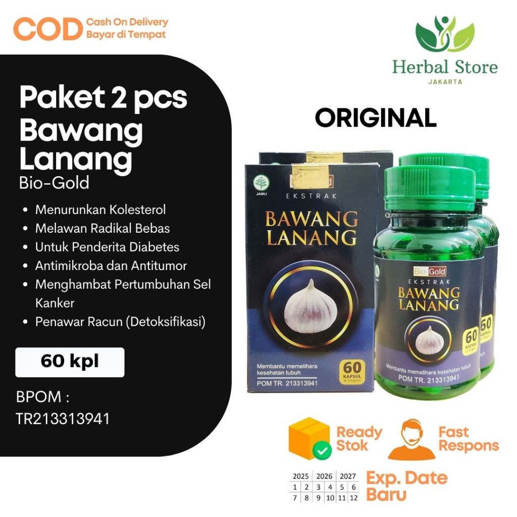 

Paket 2 pcs Kapsul Ekstrak Bawang Hitam Black Garlic Kolesterol Dan darah tinggi
