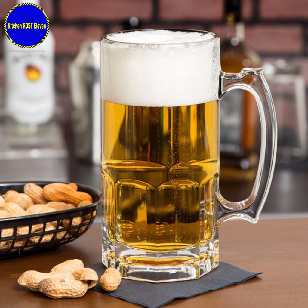 GELAS GAGANG BESAR MUG 700 ML / GELAS JUMBO/GELAS KACA JUMBO TINGGI GENDUT GELAS BEER