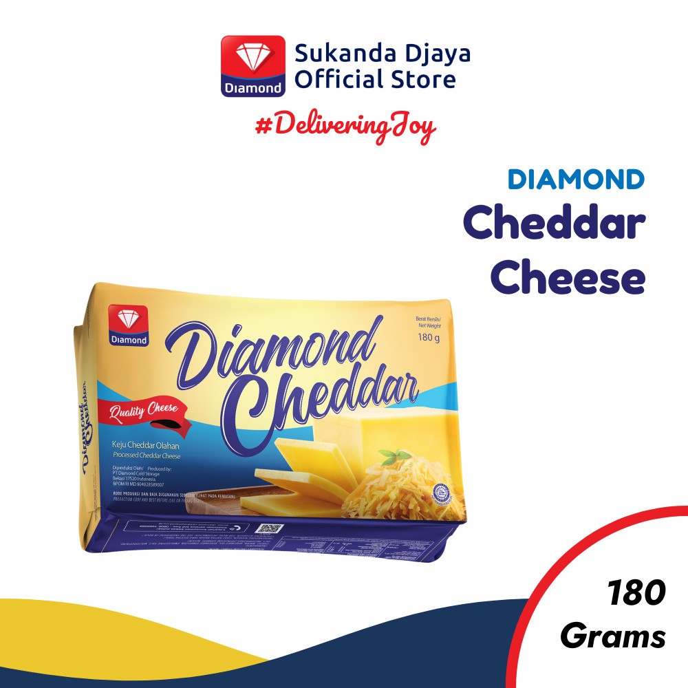 

Diamond Cheddar Cheese 180Gr Keju Batang