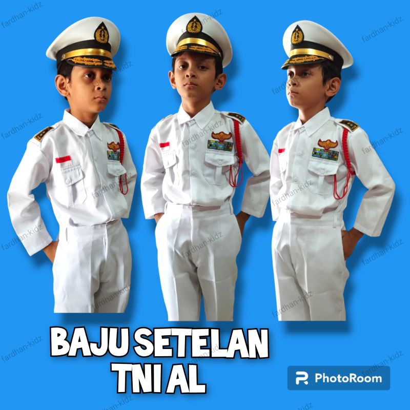 Baju Setelan TNI-AL untuk Anak Tk-SD