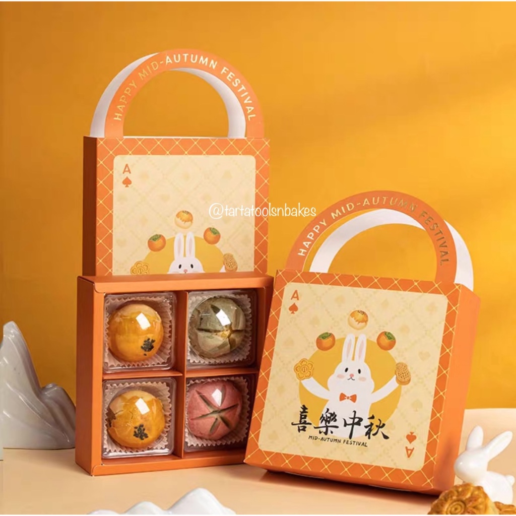 

Kotak Mooncake 4x50-80gr / 6x50x80gr | Mooncake Box isi 4 pcs / 6 pcs