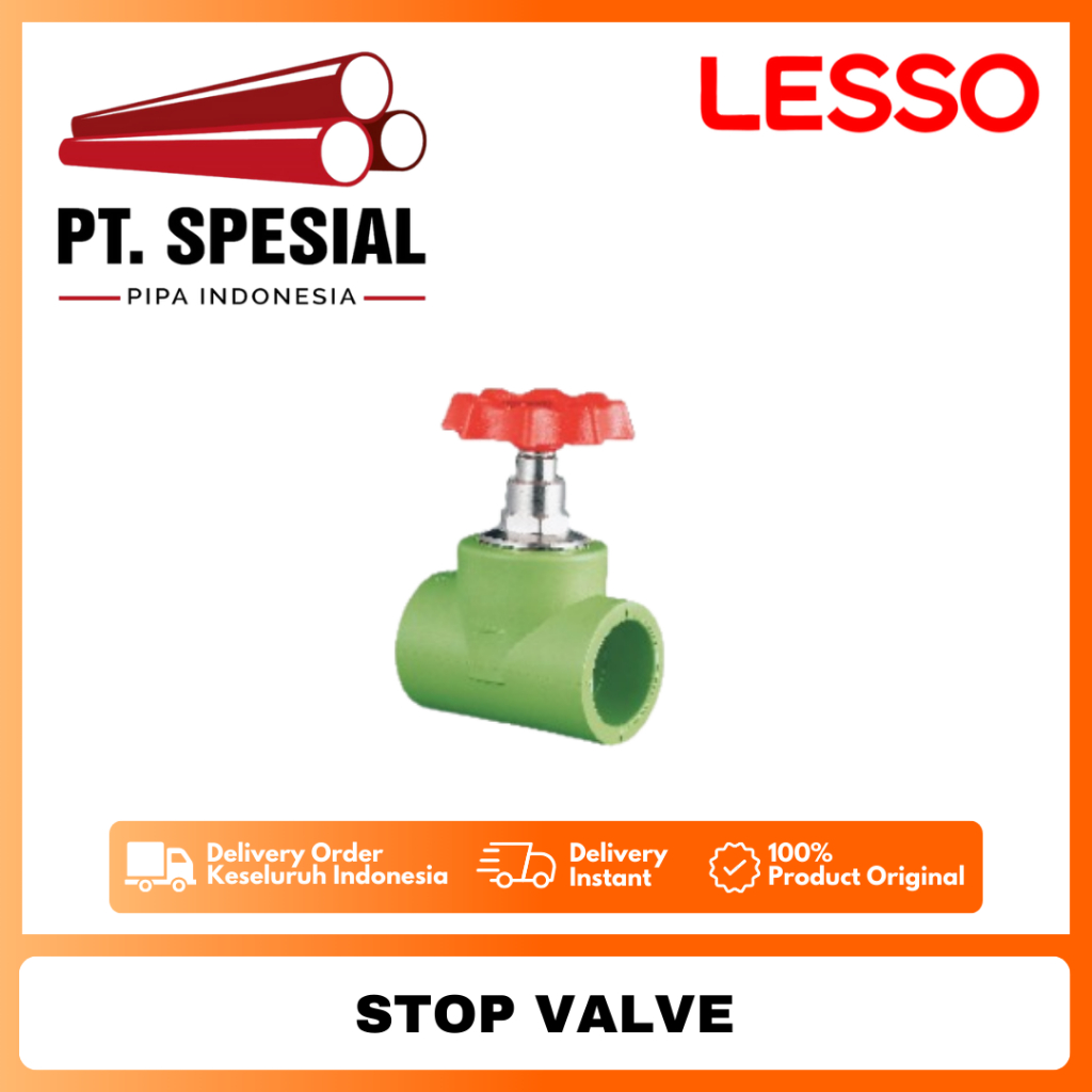 Stop Valve PPR Lesso / Gate Valve PPR Lesso / Straight Way Valve - 10