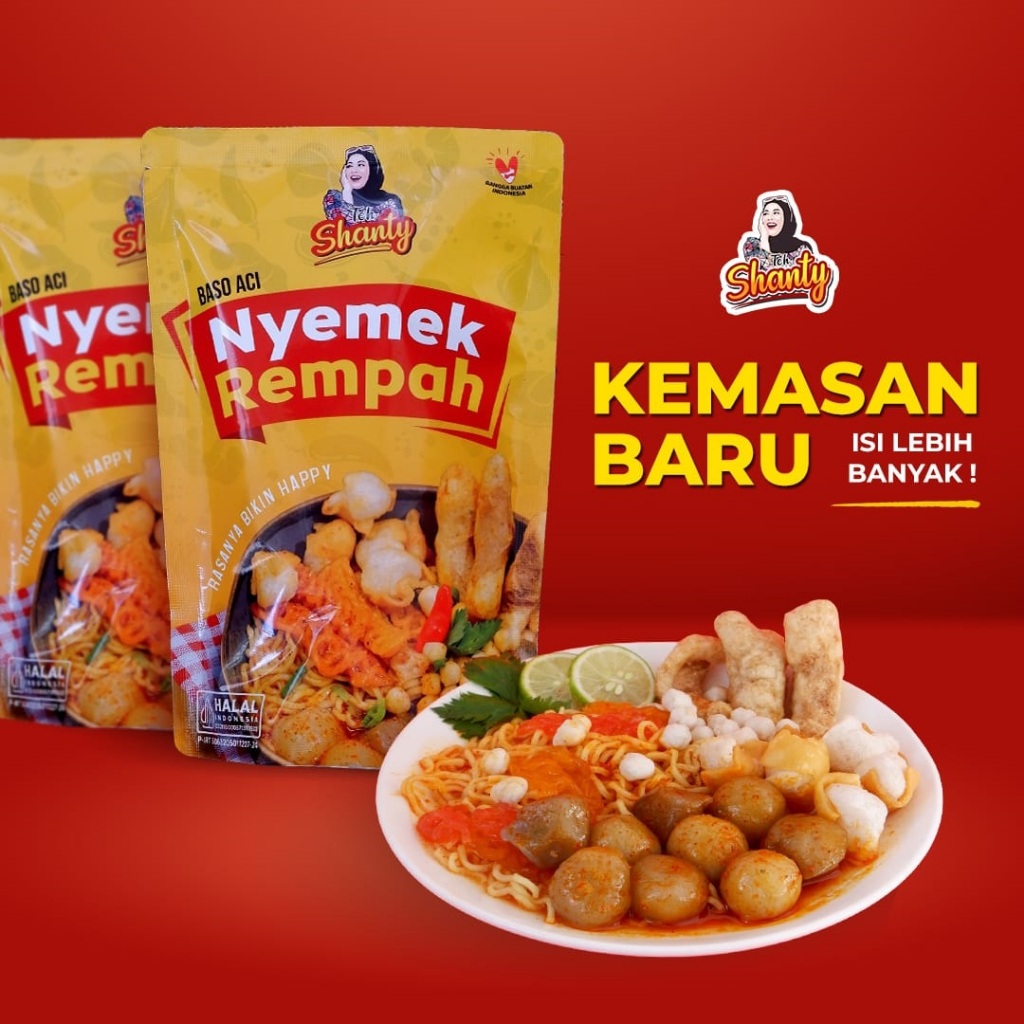 

Baso Aci Mie Nyemek Rempah Teh Shanty Extra Gurilem Pedas 200 g