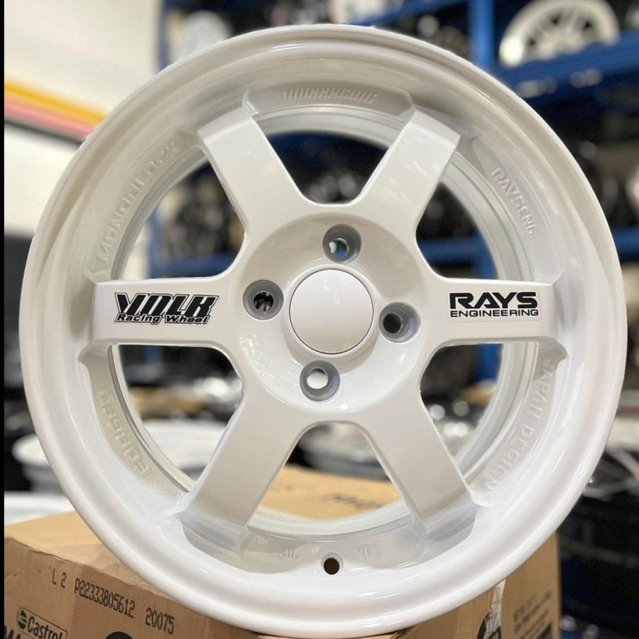 velg racing TE37 R15 lebar 6,5 ET 42 velg ring 15 mobilio brio sigra