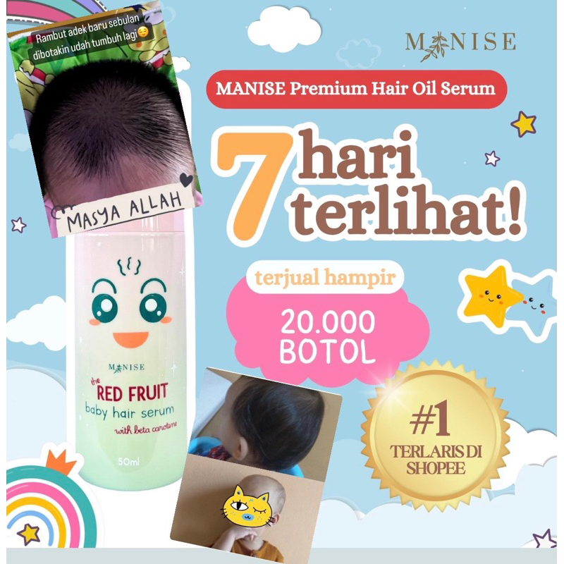GONDRONG HANYA 1 MINGGU  Manise Hair Oil baby minyak rambut kemiri lotion candle nut follow me kids