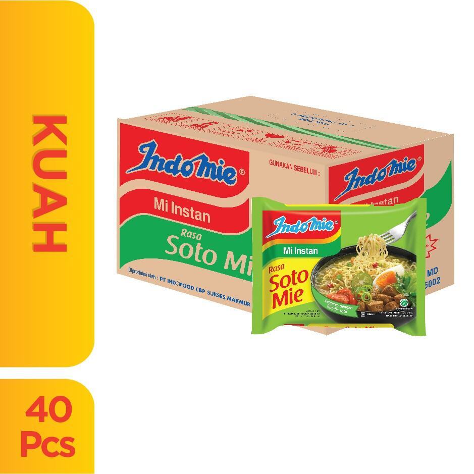 

Indomie Kuah Soto Mie 1 Dus / Karton isi 40 pcs Mie Instan