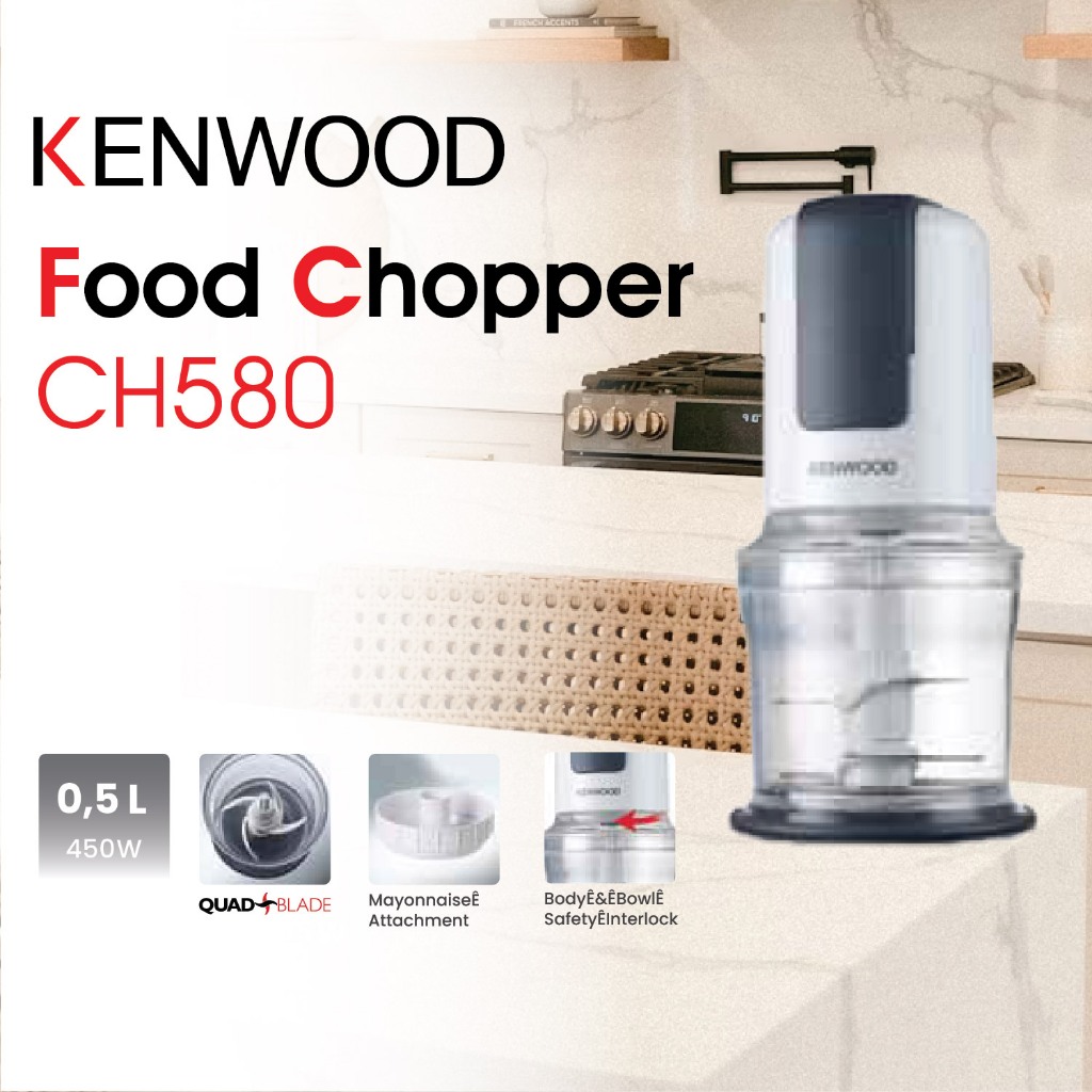 Kenwood Food Chopper Mesin Penghalus & Pemotong Makanan Blender Mini Serbaguna Garansi 1 Tahun CH580