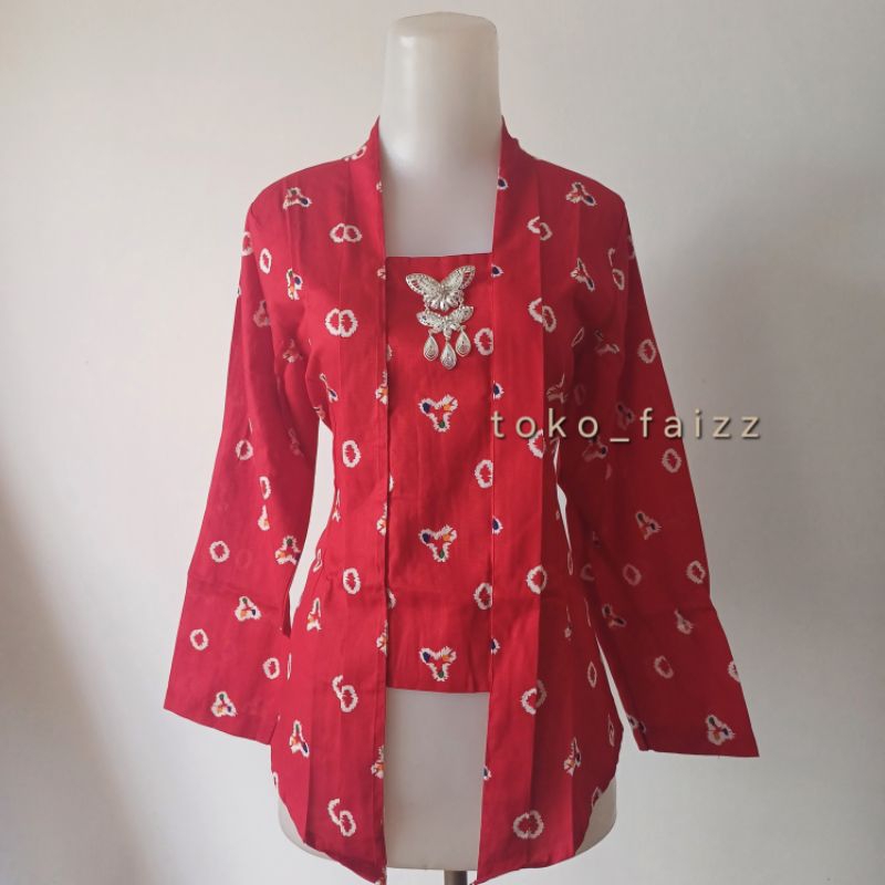 Kebaya Jumputan / Kebaya Merah Cabe / Kutubaru Merah Cabe / Kebaya Kartini / Kebaya Klasik / Kebaya 