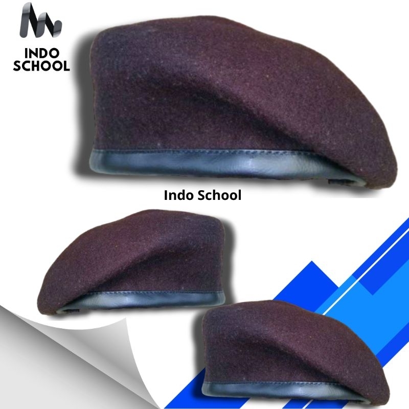 topi baret Pramuka / baret Pramuka coklat / topi pramuka SD SMP SMA dewasa pria wanita cewek