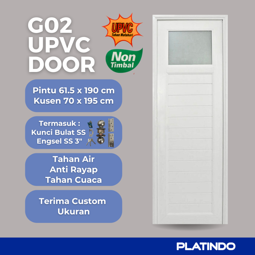 Pintu UPVC / UPVC Door G02 Platindo