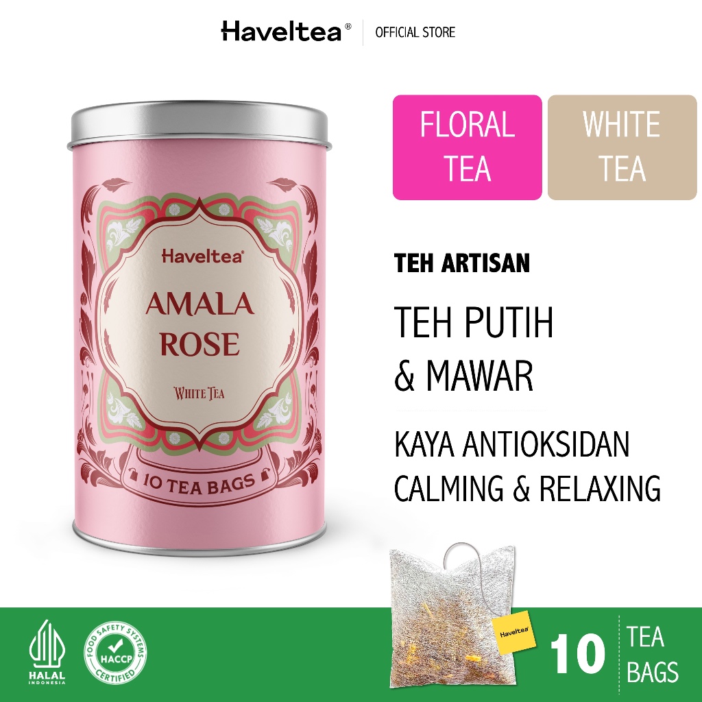 

AMALA ROSE | Big Tin | Haveltea | Teh Putih Mawar | Floral Tea