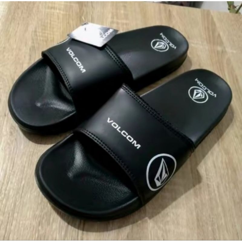 Sandal slop Volcom pria wanita sendal slide cowo cewe