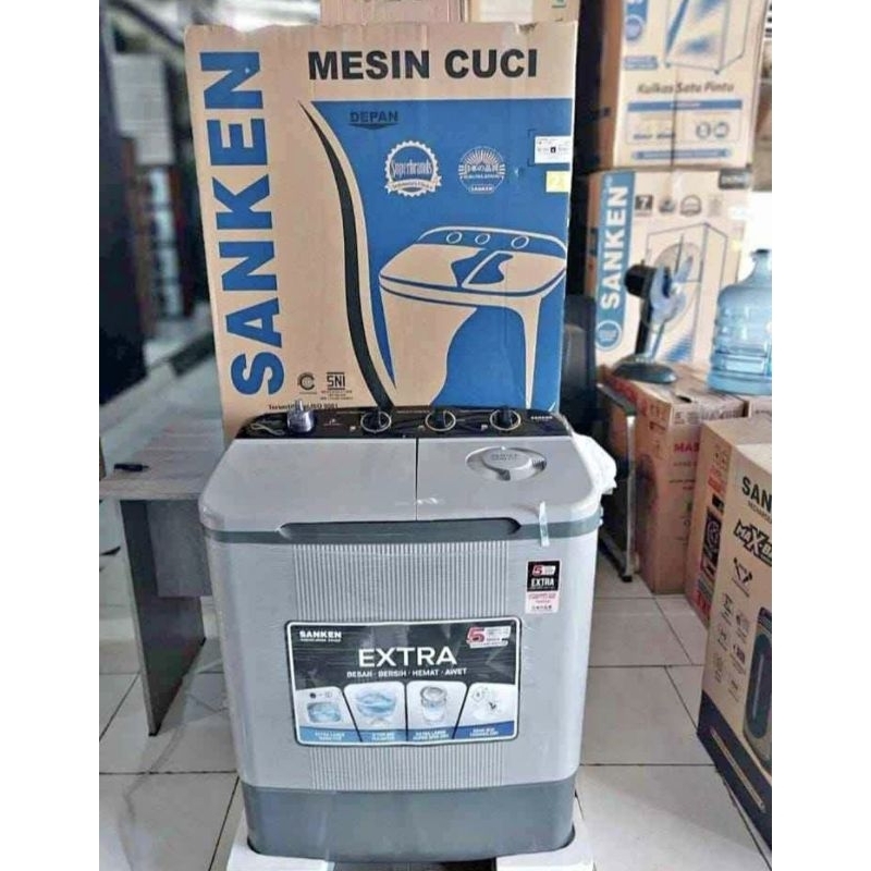 mesin cuci 2 tabung 7kg Sanken/ Mesin cuci 2 Tabung 7kg Maspion