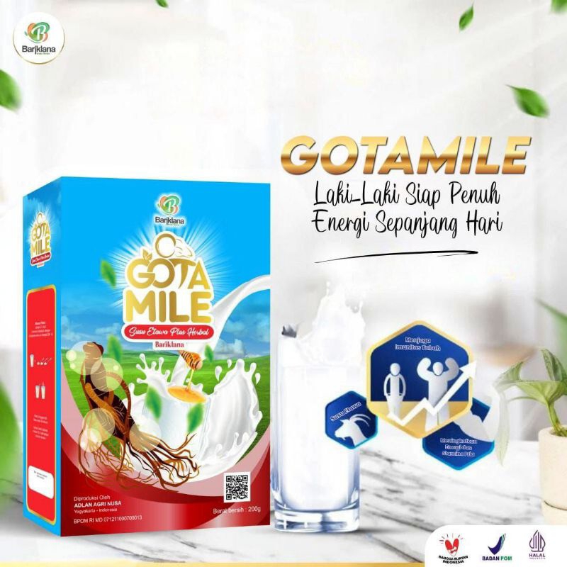 

GOTAMILE | Susu Kambing Etawa + Gingseng | Susu Laki2 200 Gram | BPOM
