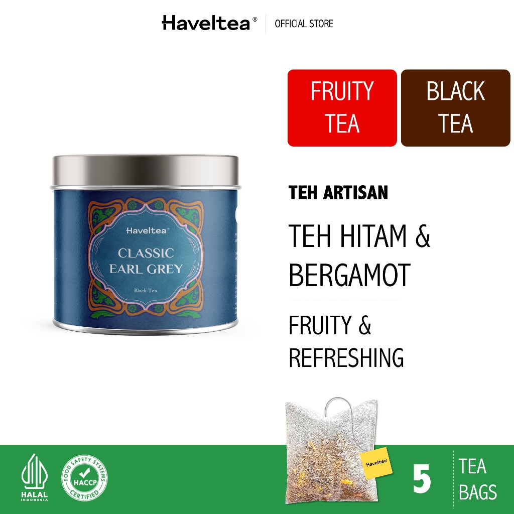

CLASSIC EARL GREY | Mini Tin | Haveltea | Teh Hitam Bergamot Indonesia