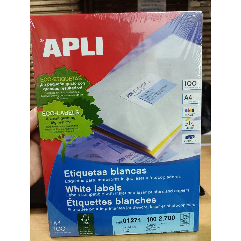 

Label APLI 01271 A4 isi 100 lembar