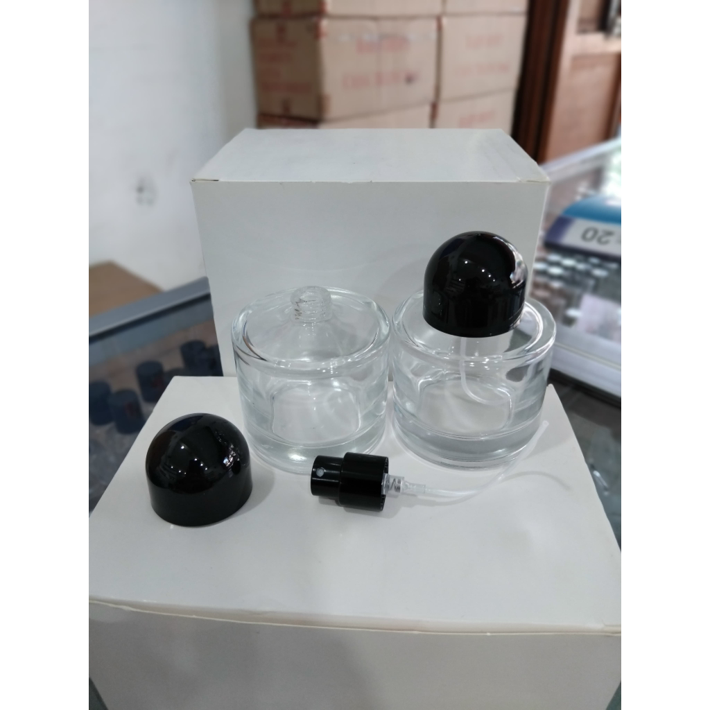 ( 1 PCS ) BOTOL CREDO/BYREDO TRANS 50 ML. BOTOL KOSONG PARFUM SPRAY KACA DRAT. HARGA PER BOTOL
