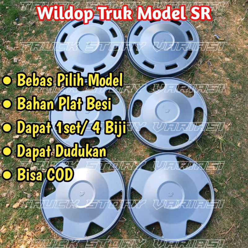 Wildop Truk Model SR Ring 15 Dan 16 Plat Besi 4biji Depan Belakang Binus Dudukan