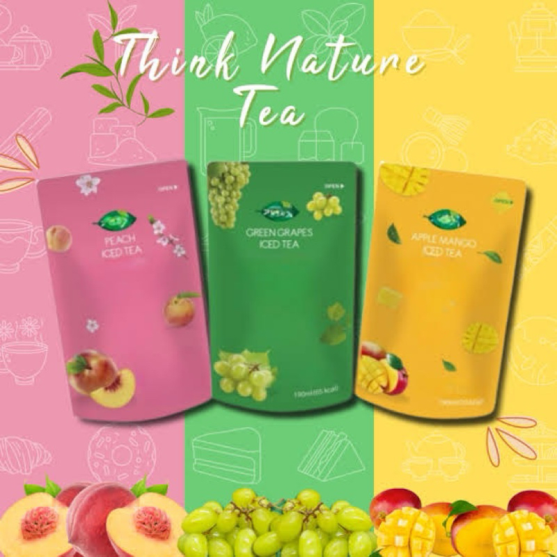 

THINK NATURE Iced Tea Drink 190 ml import original Korea