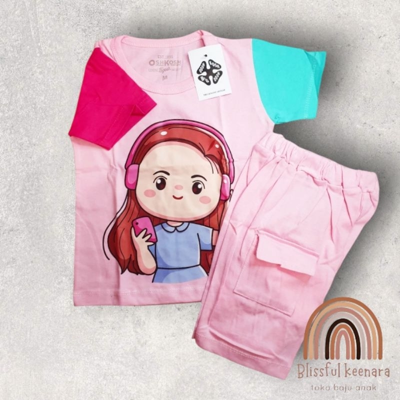 setelan Oshkosh cargo anak perempuan dan laki-laki