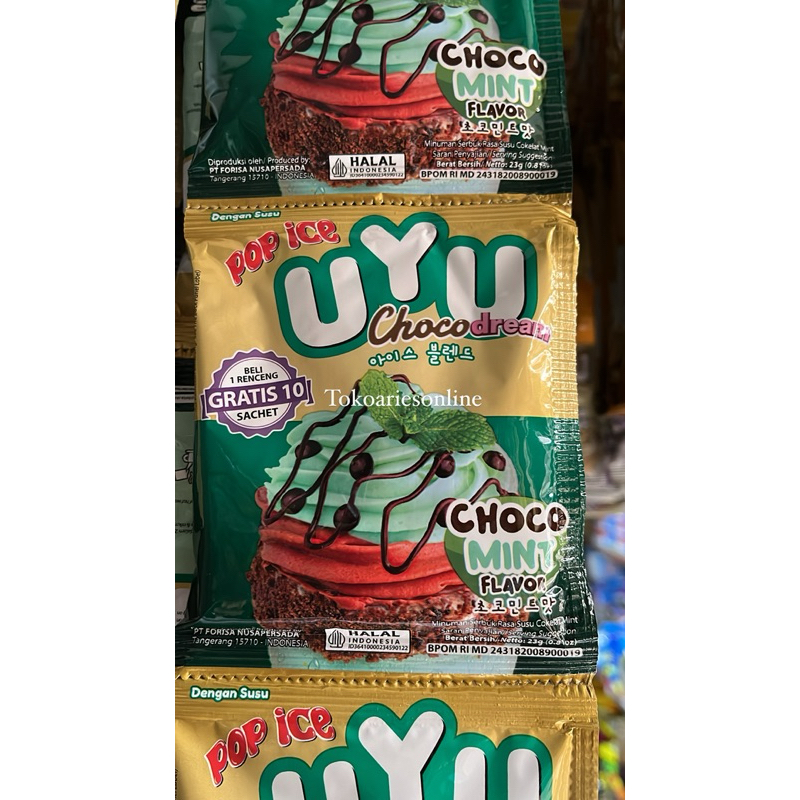 

UYU RASA BARU 10 BONUS 10 Choco mint, choco latte, Choco Malt dan Double Choco
